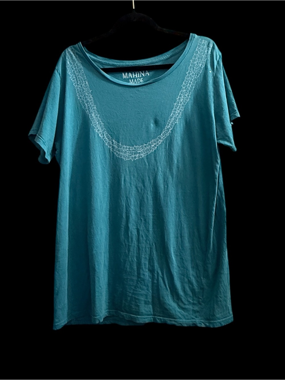 Mahina Woman’s Teal Short Sleeve Tee